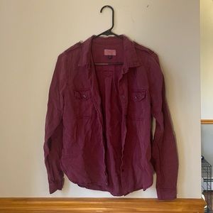 Small Universal Thread Maroon Button Up